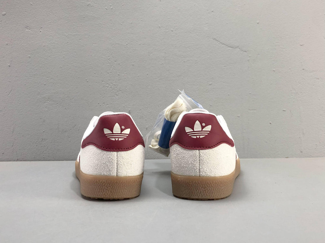 Adidas Originals Gazelle Indoor 'Aluminum Collegiate Burgundy' - SleekGait
