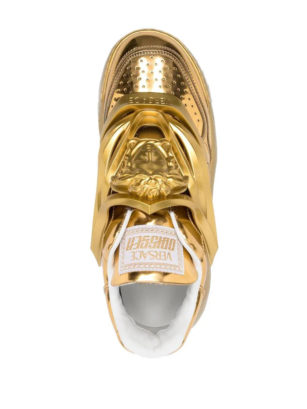 Versace Odissea metallic-effect sneakers - SleekGait