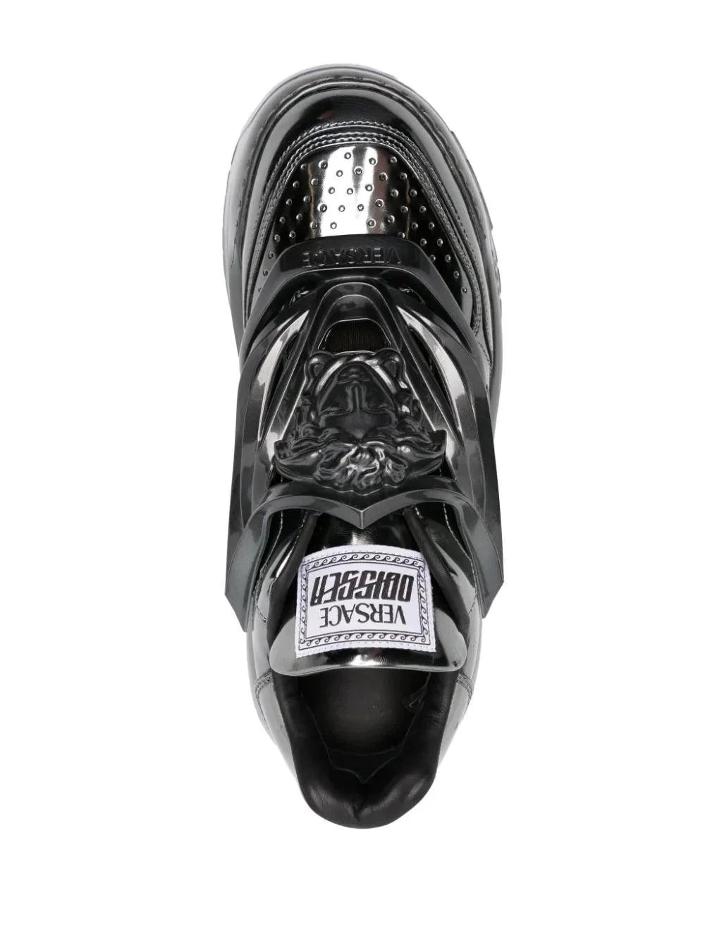Versace Odissea metallic-effect sneakers - SleekGait