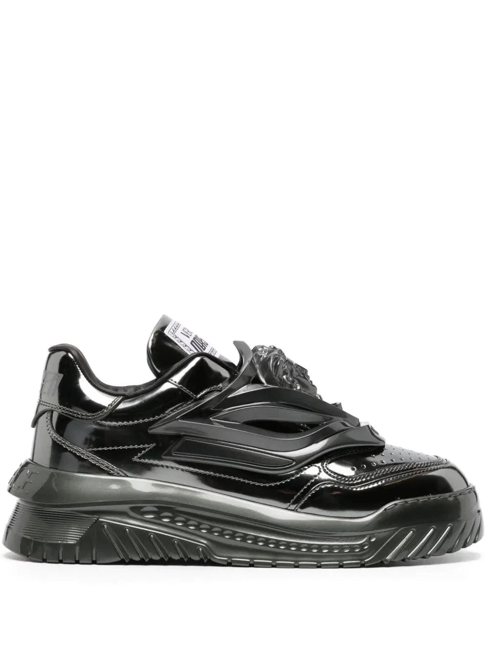 Versace Odissea metallic-effect sneakers - SleekGait