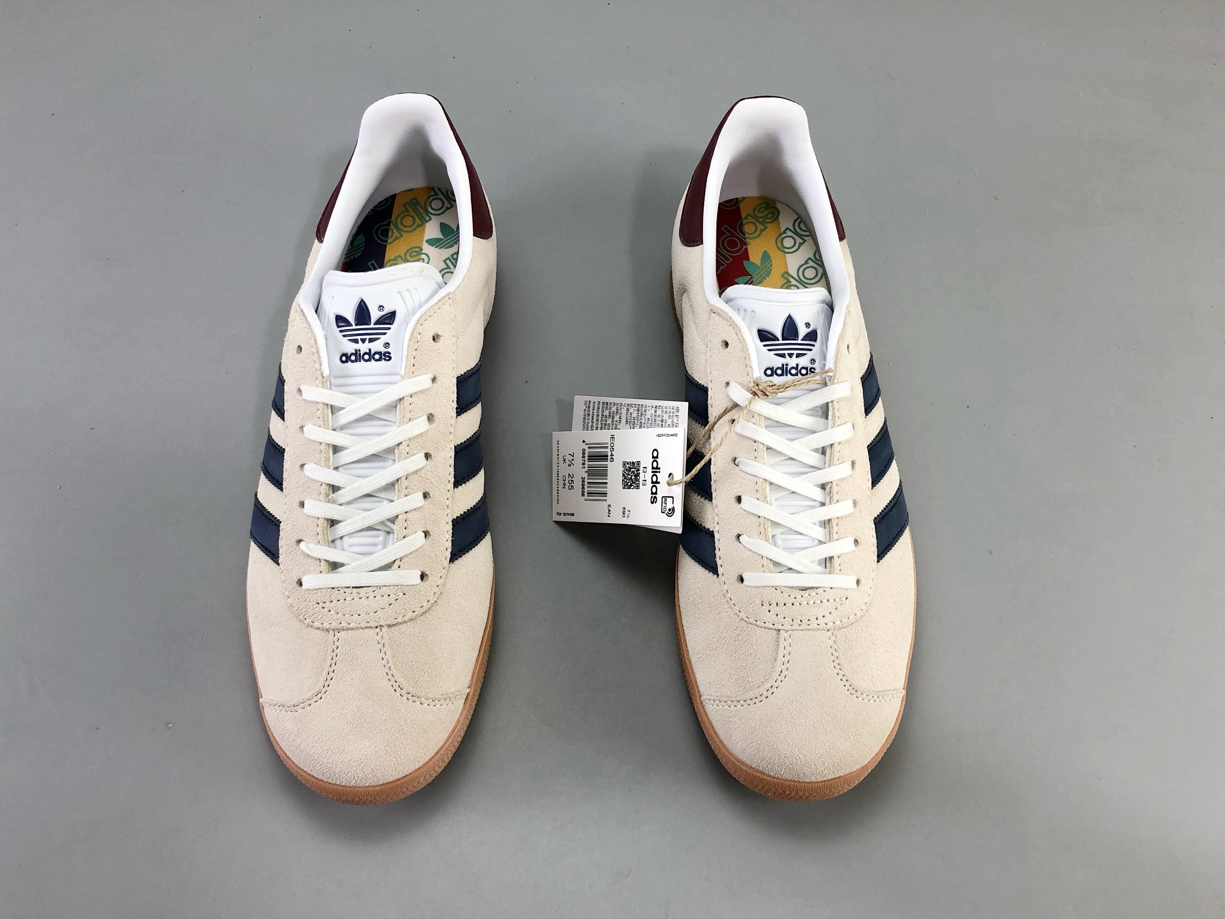 Adidas Originals Gazelle Indoor 'Beige Dark Blue Collegiate Burgundy' - SleekGait