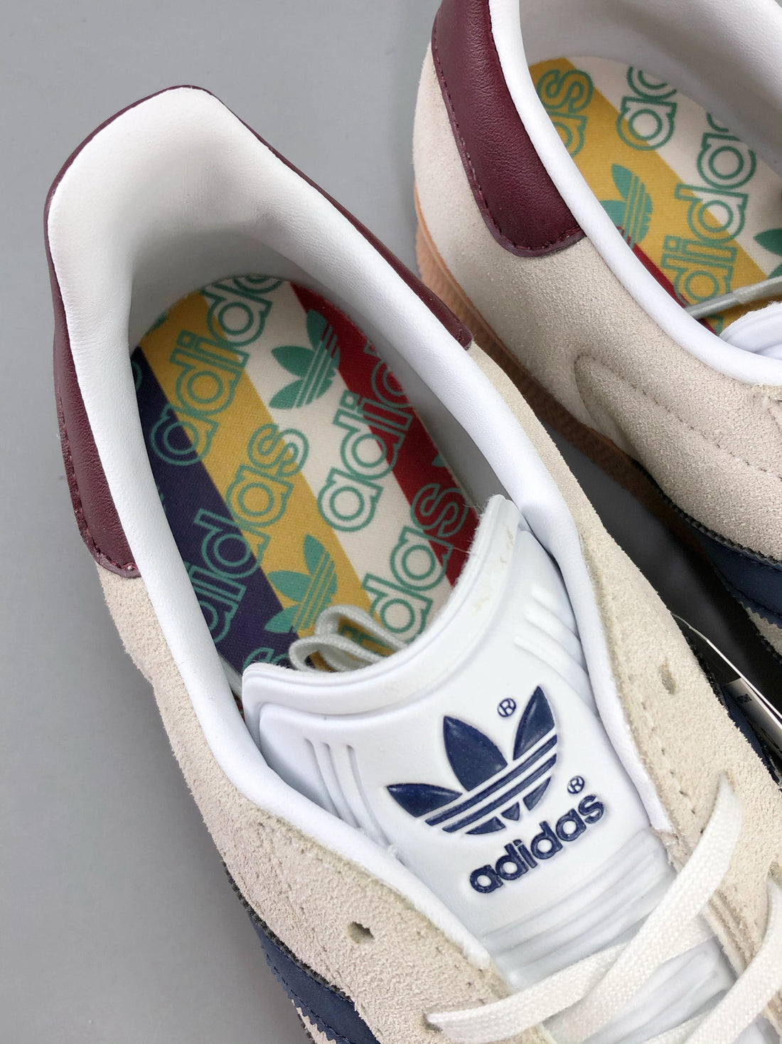 Adidas Originals Gazelle Indoor 'Beige Dark Blue Collegiate Burgundy' - SleekGait