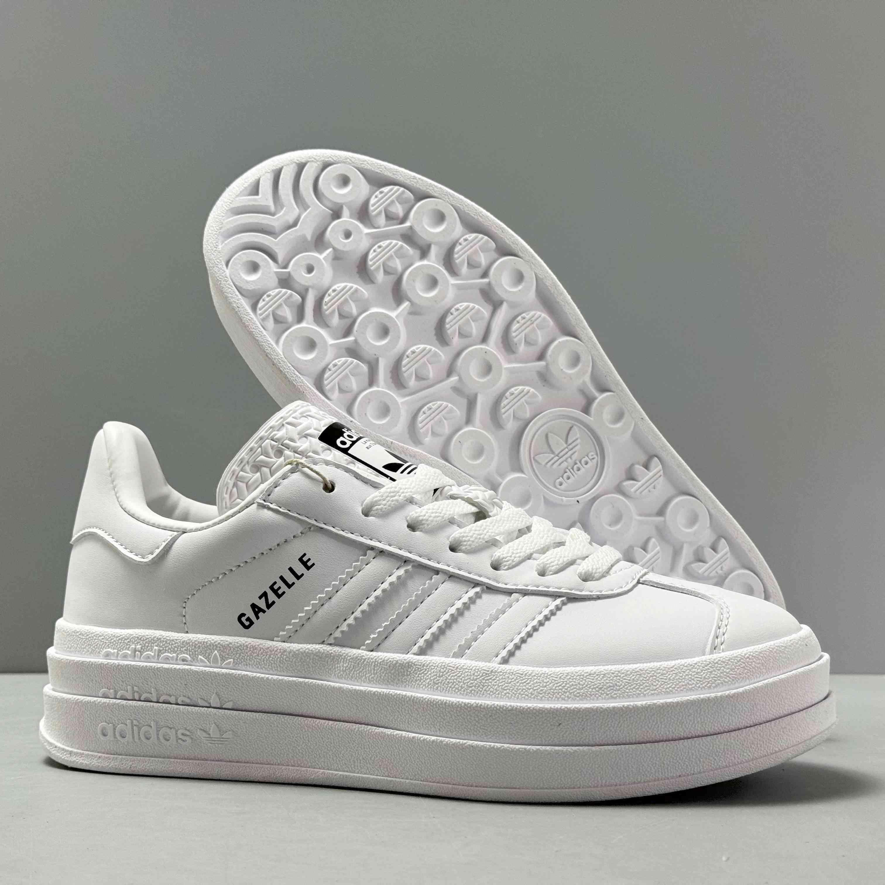 Adidas Originals Gazelle Bold 'Triple White' - SleekGait
