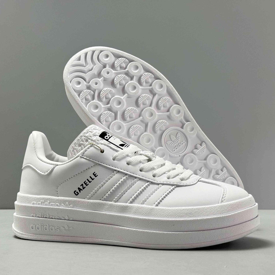 Adidas Originals Gazelle Bold 'Triple White' - SleekGait