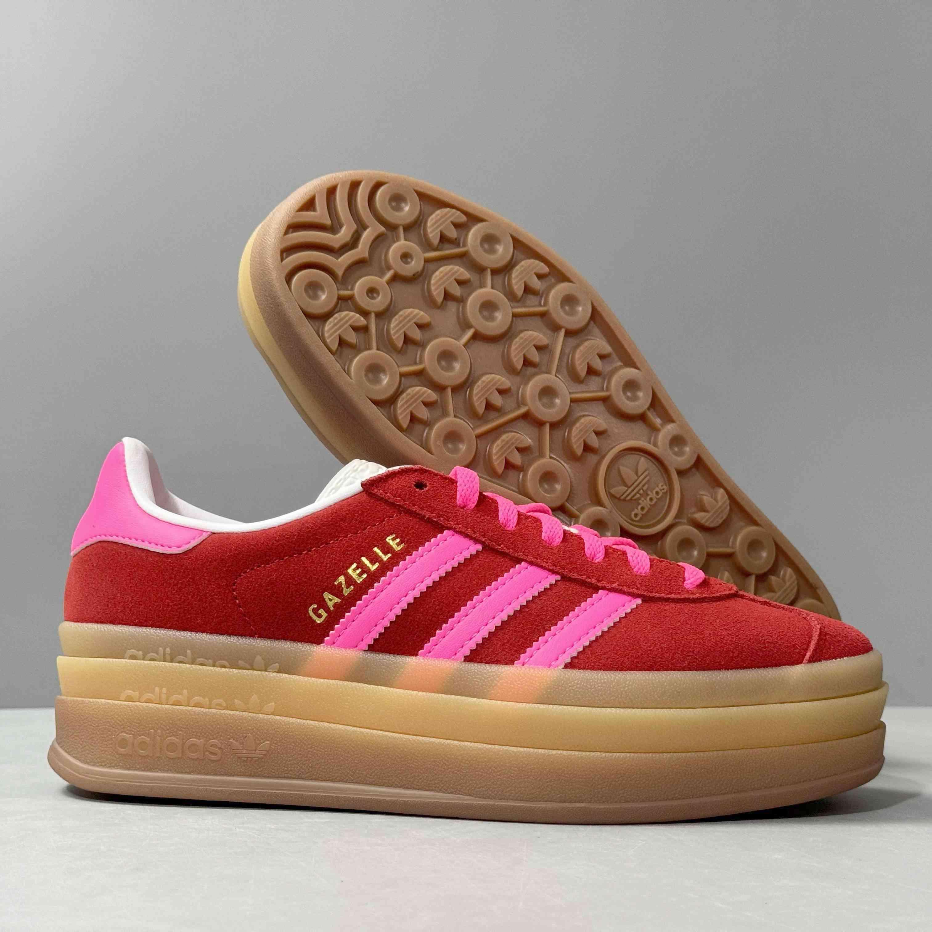 Adidas Originals Gazelle Bold 'Collegiate Red Lucid Pink' - SleekGait