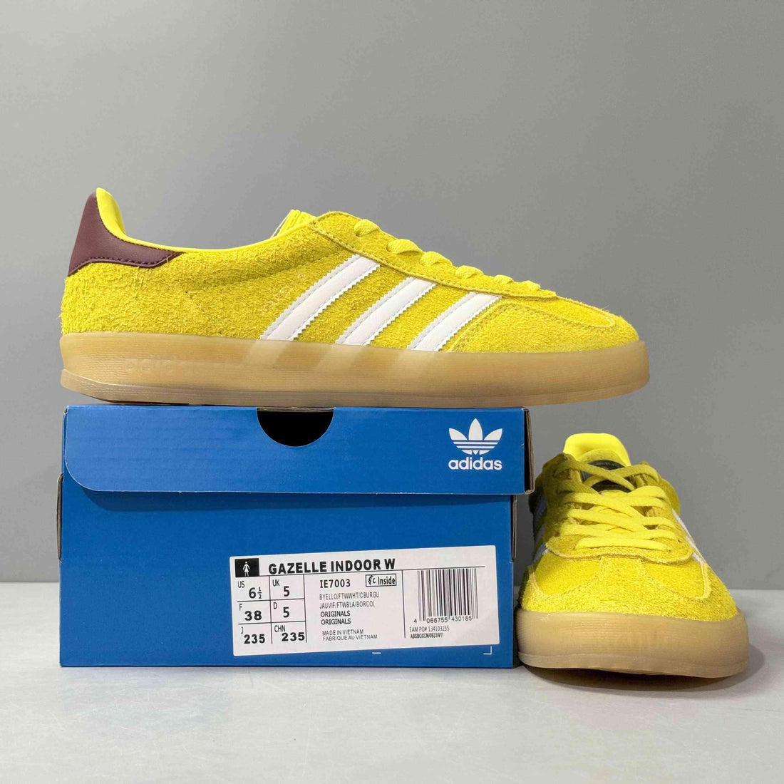 Adidas Originals Gazelle Indoor 'Bright Yellow Burgundy' - SleekGait