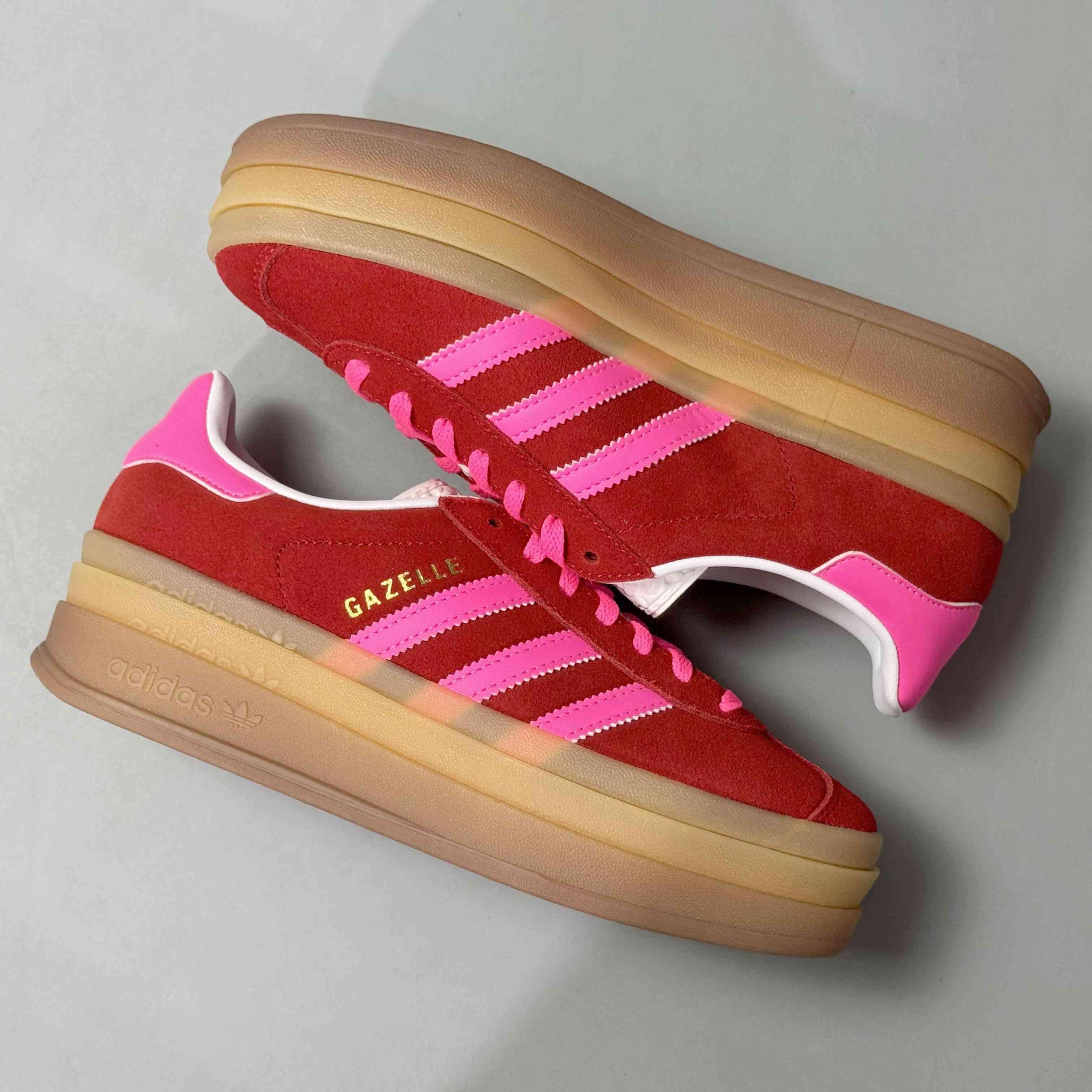 Adidas Originals Gazelle Bold 'Collegiate Red Lucid Pink' - SleekGait