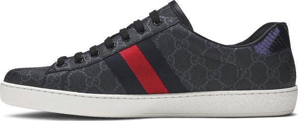 Ace Supreme GG Guccissima Logo Web Stripe Flat Sneakers - SleekGait