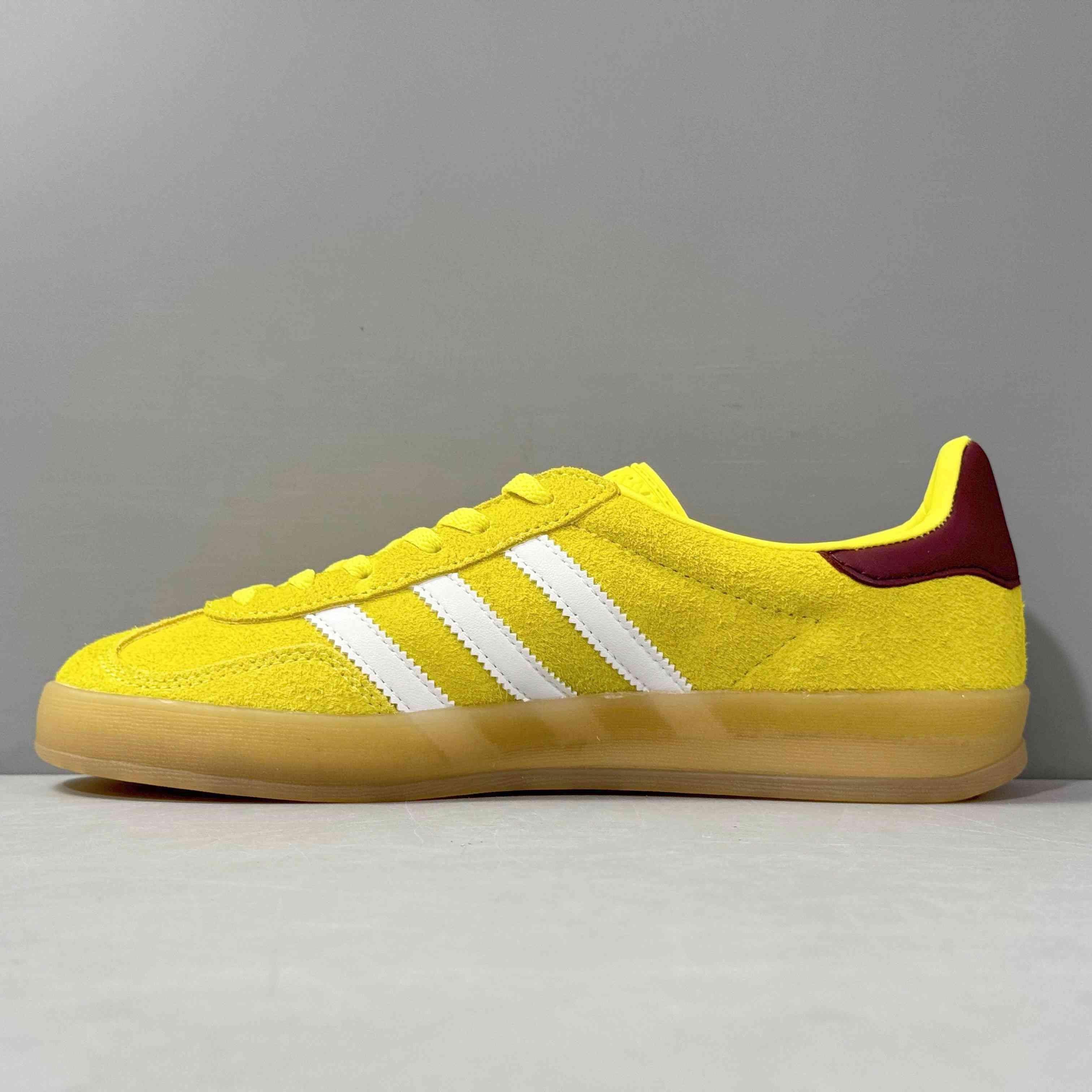 Adidas Originals Gazelle Indoor 'Bright Yellow Burgundy' - SleekGait